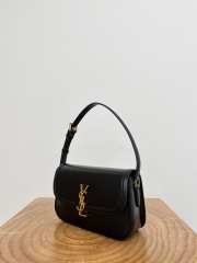 Uubags YSL Solferino Medium Leather Box Bag In Black 24x17x8.5cm - 6
