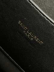 Uubags YSL Solferino Medium Leather Box Bag In Black 24x17x8.5cm - 3