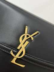 Uubags YSL Solferino Medium Leather Box Bag In Black 24x17x8.5cm - 2