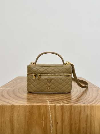 Uubags YSL Gaby Mini Vanity Bag In Lambskin Strong Moss 18x11x6.5cm