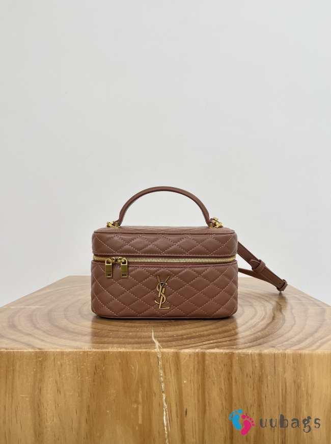 Uubags YSL Gaby Mini Vanity Bag In Lambskin Barely Pink 18x11x6.5cm - 1