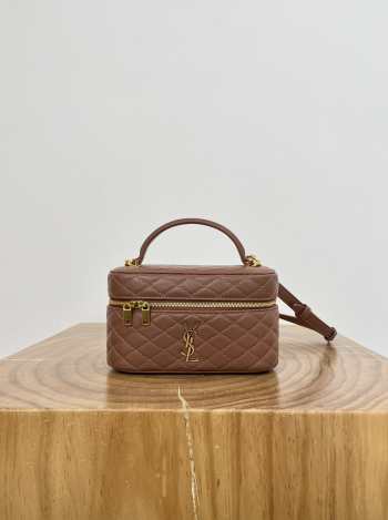Uubags YSL Gaby Mini Vanity Bag In Lambskin Barely Pink 18x11x6.5cm