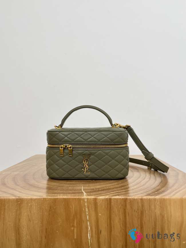 Uubags YSL Gaby Mini Vanity Bag In Lambskin Green 18x11x6.5cm - 1