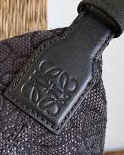 Uubags Loewe Medium Jacquard Anagram Calfskin Cubi Bag In Black 27x21x16.5cm - 3
