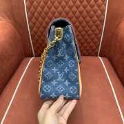 Uubags Louis Vuitton M13319 Dauphine Soft GM Bag Denim Blue 28x20x11cm - 4