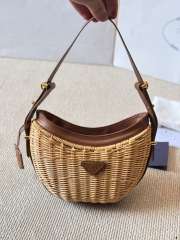Uubags Wicker and leather Prada Arque bag 22.5x18.5x6cm - 2