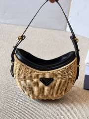 Uubags Wicker and leather Prada Arque bag 22.5x18.5x6cm - 3