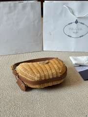 Uubags Wicker and leather Prada Arque bag 22.5x18.5x6cm - 5