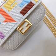 Uubags Fendi Nano Baguette Charm Fabric Grey 11x7x2.7cm - 2