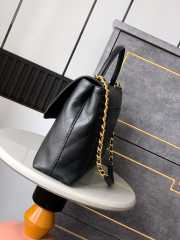 Uubags Chanel Maxi Flap Bag With Top Handle Calfskin & Gold-Tone Metal Black 26x37x10cm - 5