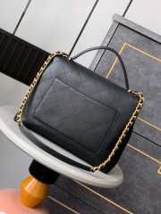 Uubags Chanel Maxi Flap Bag With Top Handle Calfskin & Gold-Tone Metal Black 25x33x5cm - 2