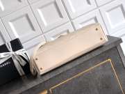 Uubags Chanel Maxi Flap Bag With Top Handle Calfskin & Gold-Tone Metal Beige 25x33x5cm - 6