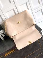 Uubags Chanel Maxi Flap Bag With Top Handle Calfskin & Gold-Tone Metal Beige 25x33x5cm - 3