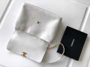 Uubags Chanel Maxi Flap Bag With Top Handle Calfskin & Gold-Tone Metal White 26x37x10cm - 6