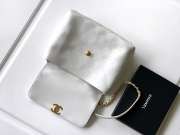 Uubags Chanel Maxi Flap Bag With Top Handle Calfskin & Gold-Tone Metal White 25x33x5cm - 6