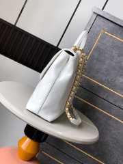 Uubags Chanel Maxi Flap Bag With Top Handle Calfskin & Gold-Tone Metal White 25x33x5cm - 2