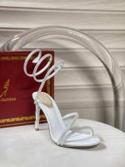 Uubags Rene Caovilla Margot Swarovski White Sandal Jewel 9.5cm - 2