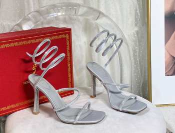Uubags Rene Caovilla Cleo Crystal Gray Sandal 10.5cm