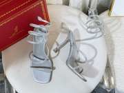 Uubags Rene Caovilla Cleo Crystal Gray Sandal 10.5cm - 3