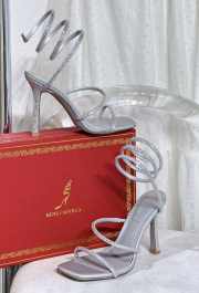 Uubags Rene Caovilla Cleo Crystal Gray Sandal 10.5cm - 5