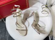 Uubags Rene Caovilla Gem-Embellished Cleo Sandals In Gold Pendant 10.5cm - 6