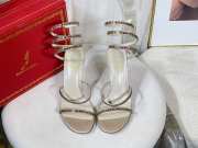 Uubags Rene Caovilla Gem-Embellished Cleo Sandals In Gold Pendant 10.5cm - 5