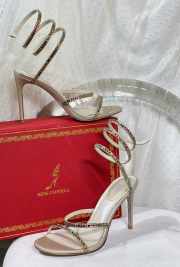 Uubags Rene Caovilla Gem-Embellished Cleo Sandals In Gold Pendant 10.5cm - 2