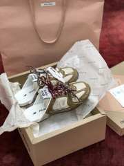 Uubags New Balance X Miu Miu 530 SL deco calf leather mules cinnamon/travertine gray - 6
