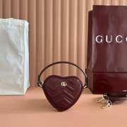 Uubags Gucci Marmont mini bag in Rosso Ancora red matelassé 13.5x11.5x2.5cm - 1