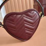 Uubags Gucci Marmont mini bag in Rosso Ancora red matelassé 13.5x11.5x2.5cm - 6