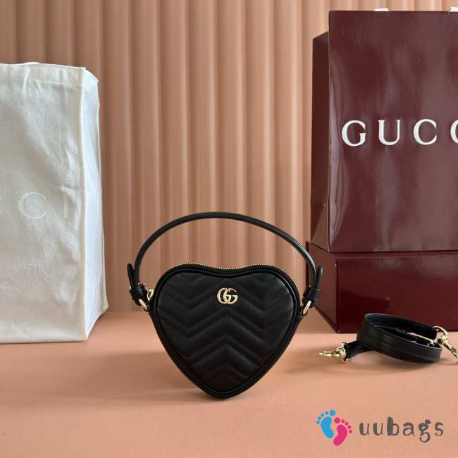 Uubags Gucci Marmont mini bag in black13.5x11.5x2.5cm - 1