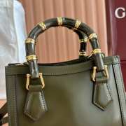 Uubags Gucci Diana small tote bag forest green shiny leather 20x16x10cm - 2