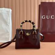 Uubags Gucci Diana small tote bag Rosso Ancora red leather 20x16x10cm - 1