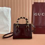 Uubags Gucci Diana small tote bag Rosso Ancora red leather 20x16x10cm - 5