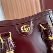 Uubags Gucci Diana small tote bag Rosso Ancora red leather 20x16x10cm - 4