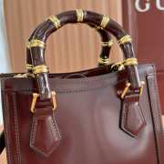 Uubags Gucci Diana small tote bag Rosso Ancora red leather 20x16x10cm - 3