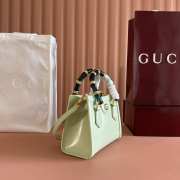 Uubags Gucci Diana small tote bag light green leather 20x16x10cm - 4