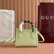 Uubags Gucci Diana small tote bag light green leather 20x16x10cm - 5