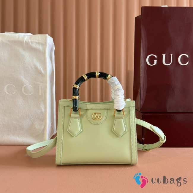Uubags Gucci Diana small tote bag light green leather 20x16x10cm - 1