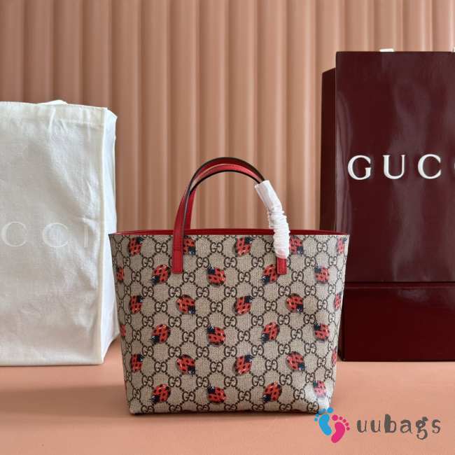Uubags Gucci beige/ebony GG ranch tote red Supreme canvas 21x20x10cm - 1