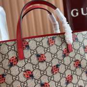 Uubags Gucci beige/ebony GG ranch tote red Supreme canvas 21x20x10cm - 4