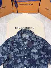 Uubags Louis Vuitton 1AHXHB Jacquard Denim Short-Sleeved Shirt - 5