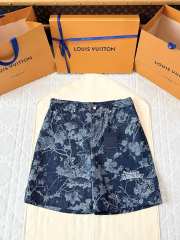 Uubags Louis Vuitton 1AHXHO Jacquard Denim Shorts - 1