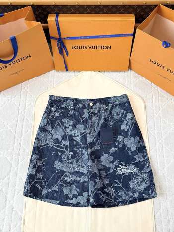 Uubags Louis Vuitton 1AHXHO Jacquard Denim Shorts