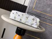 Uubags Chanel classic bag 11.12 satin embroidery, sequins, glass pearls & silver metallic 15.5x25.5x6.5cm - 6