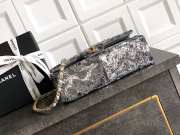 Uubags Classic Bag 11.12 satin embroidery, sequins, glass pearls & silver metallic silver & multicolor 15.5x25.5x6.5cm - 5