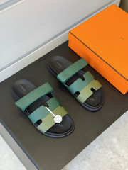 Uubags Hermes Chypre sandal city ​​blue/ bottle green - 1