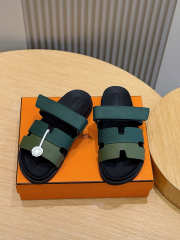 Uubags Hermes Chypre sandal city ​​blue/ bottle green - 3