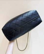 Uubags Chanel Shopping Bag Suede, Sheepskin & Gold Metallic Beige & Black 28x40x15cm - 5