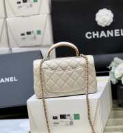 Uubags Chanel Classic Mini Top Handle Bag In Beige/ Caramel 20cm - 5